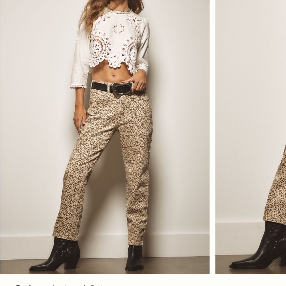 PILCRO Anthropologie 29 leopard Wanderer jeans, like barrel